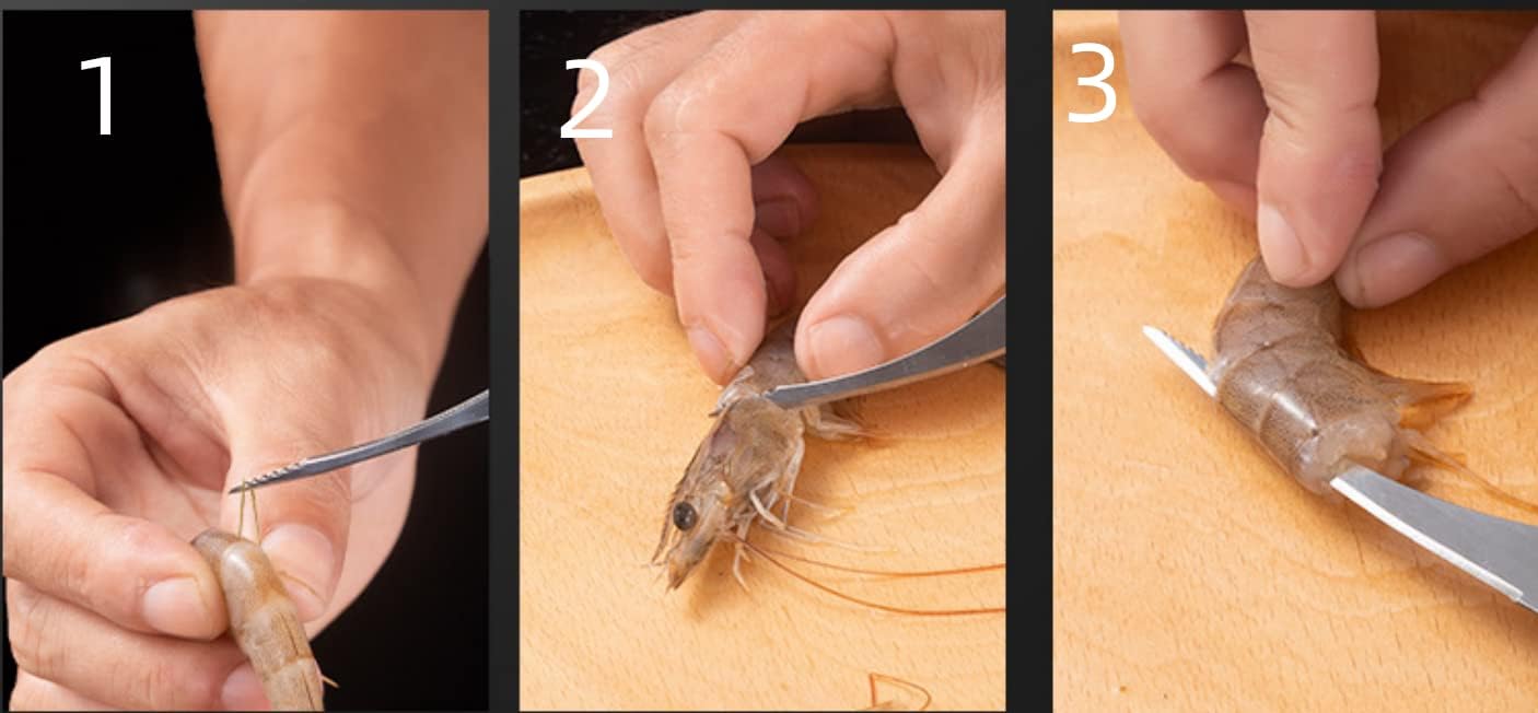 Fish Scale Knife Cut Scrape Dig 3-in-1Tool, Stainless Steel Peelers Scraping Boning Filleting Stainless Steel Shrimp Whisker Peeler Tool, 5 in 1 Multifunctional Shrimp Line Fish Maw Knife 2Pack thumbnail