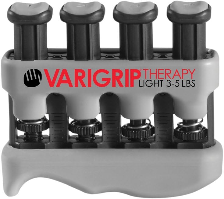 Dynatomy VariGrip Therapy Adjustable Resistance, Light to Medium Range, Finger Strengthener, Hand Exerciser, Grip Strengthener, Extra-Wide Base, Ergonomic, 2 Exercisers in 1, Red