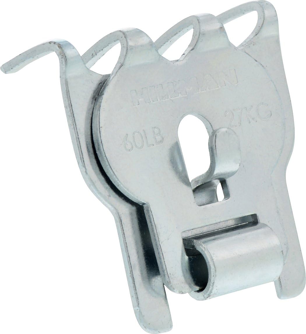 HIGH & MIGHTY 515302 Picture Hanger Set, Easy Tool-Free Dry Wall Art Hangers for Artwork, Photos, and Mirrors, Holds up to 40lbs, 2 Pack, Steel, Silver