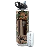 Epic Water Filters Nalgene OG Water Bottle with Filter, USA Made, BPA Free, Removes 99.99% Tap Water Contaminants, Forever Chemicals (Military Support, 48 Ounce)