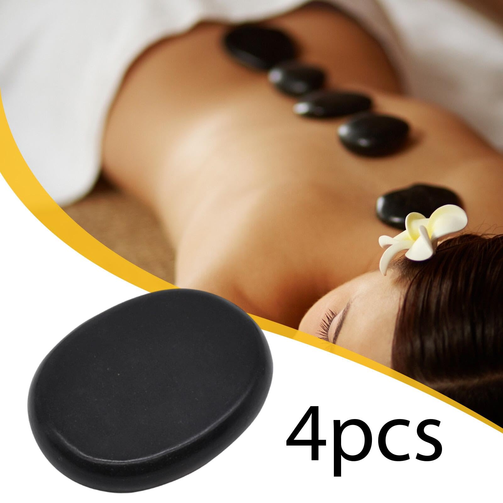 Juego de Calientes para Masaje Gua Sha, Herramienta Portátil, Regalo Fácil de Usar, SPA Profesional, Piedras Calientes de Calidad, C, 9cmx7cm
