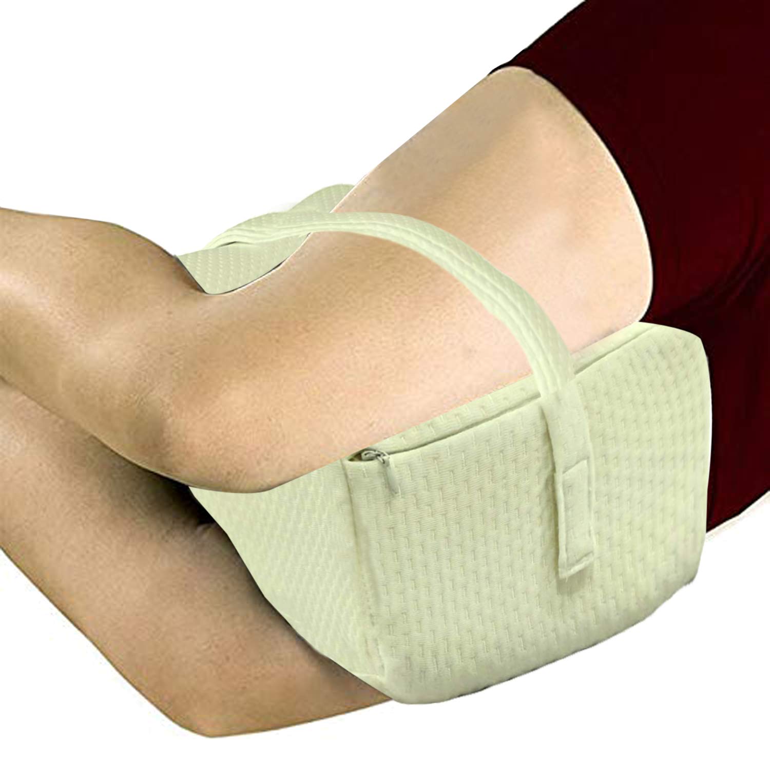 Kuber Industries Memory Foam Orthopaedic Knee Support Leg Rest Pillow for Side Sleepers, for Relief from Sciatica, Back Pain, Leg Pain, Pregnancy, Post Surgery, Hip & Joint Pain (Cream) - CTKTC45935 (B088P4N2BD) Amazon Price History, Amazon Price Tracker