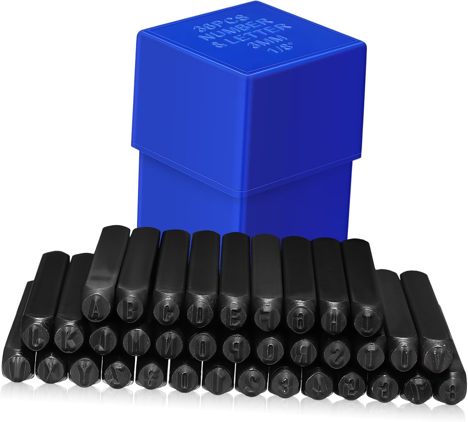 NUOBESTY Punch Numbers Metal Craft Stamps Letter Number Punching Dies Versatile Stamping Kit for Jewelry Making Engraving Woodworking