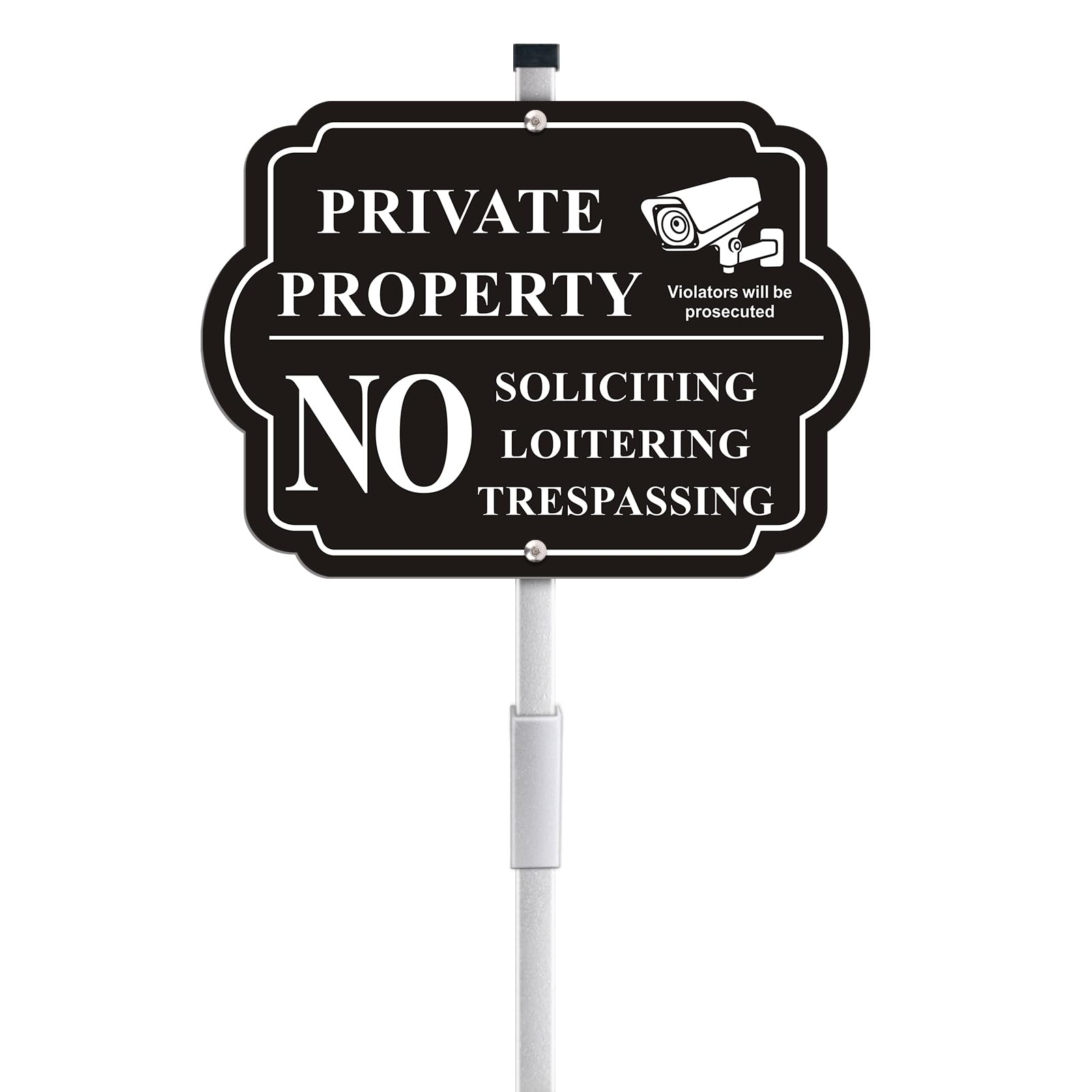 Señal de propiedad privada con estaca