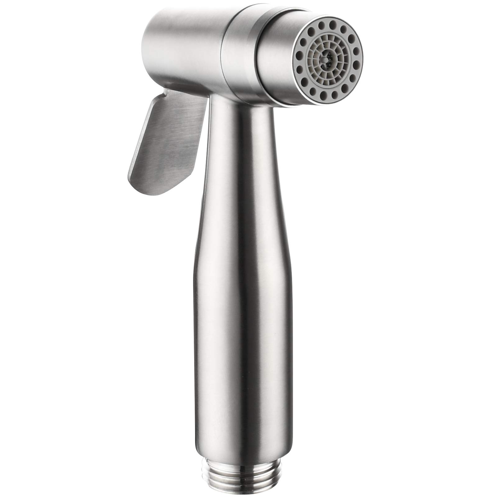 Tecmolog Handheld Bidet Sprayer Head Stainless Steel Kitchen Faucet Side Sprayer Replacement with 2 Water Adjustment, Brushed Nickel, WS024A