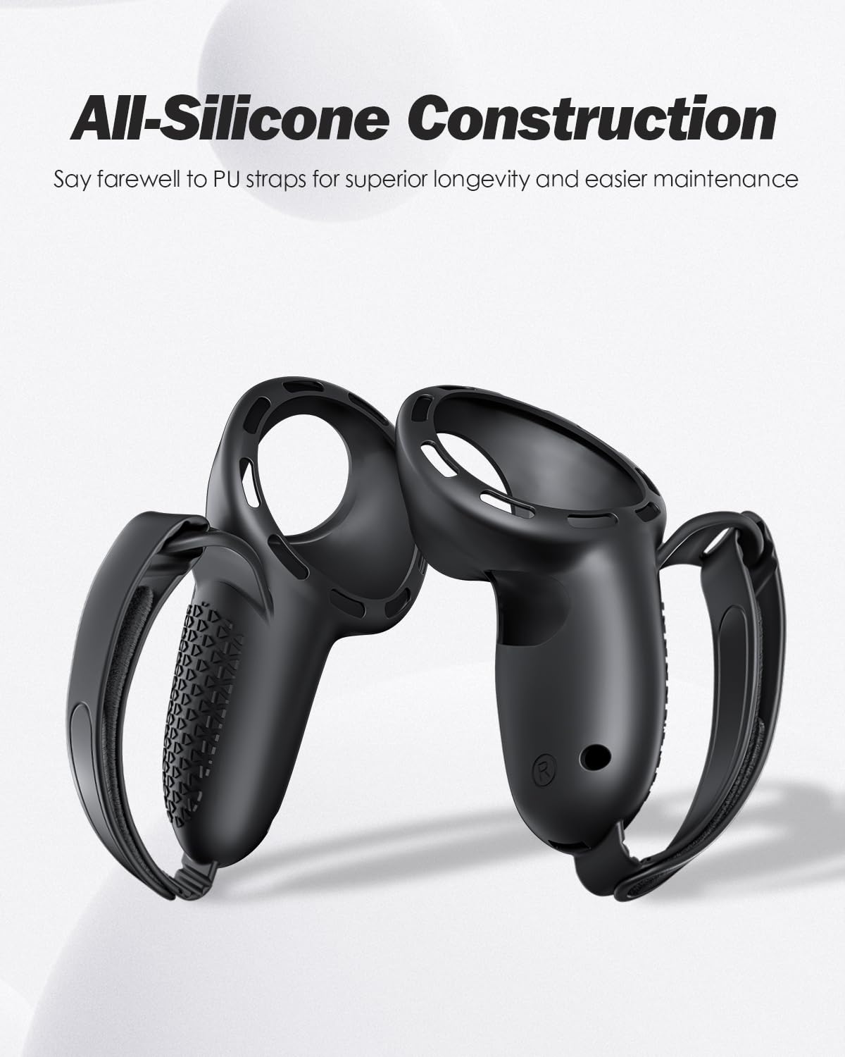 SUPERUS Controller Grips Cover for Meta Quest 3S/Quest 3, Anti-slip Texture - VR Accessories with Adjustable Knuckle Straps — view 3