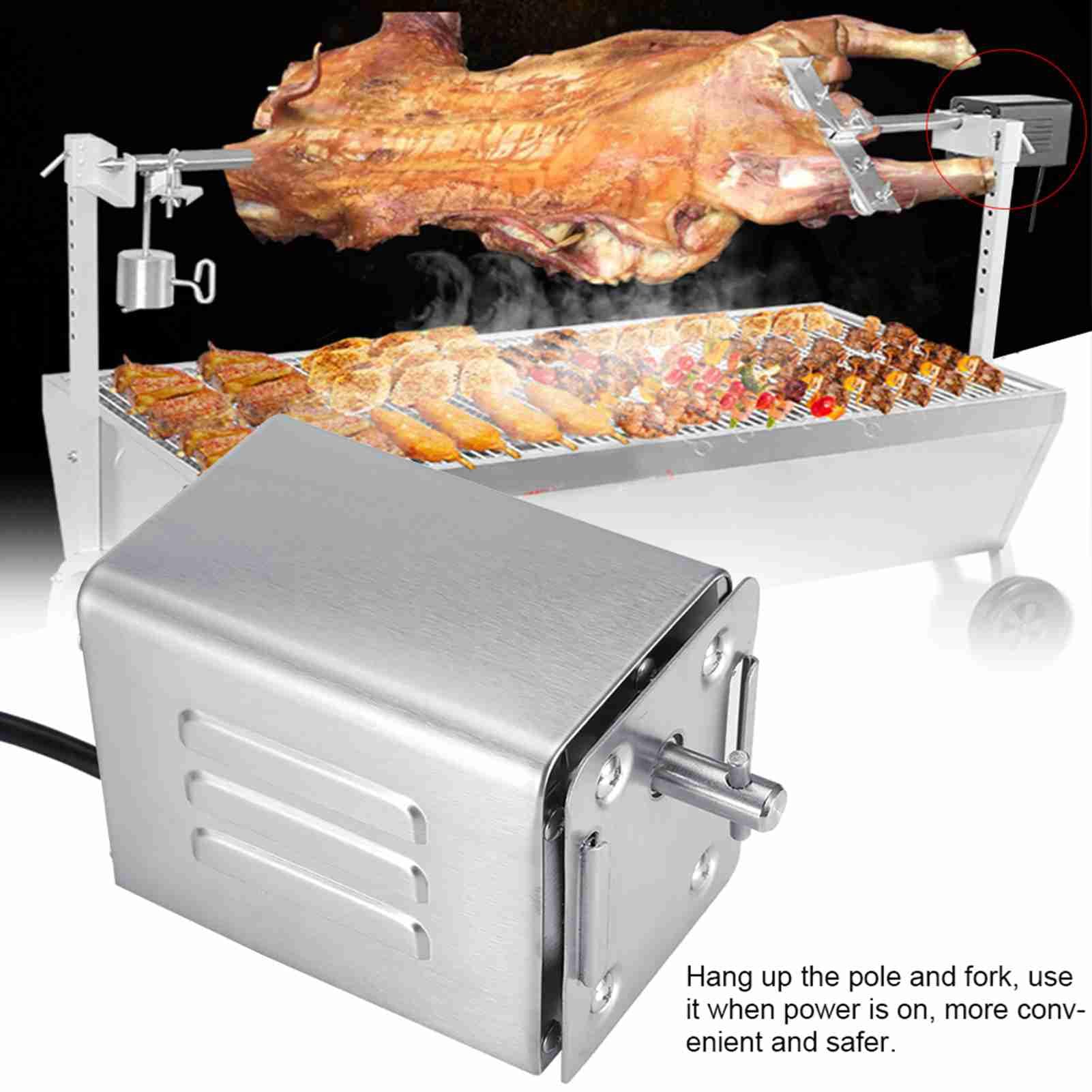 Girarrosto per Barbecue, Motore per girarrosto per Barbecue Motore per girarrosto per Barbecue Durevole Non Facile da arrugginire per Barbecue per Barbecue all'aperto(Spina UE 220V) Fornitu