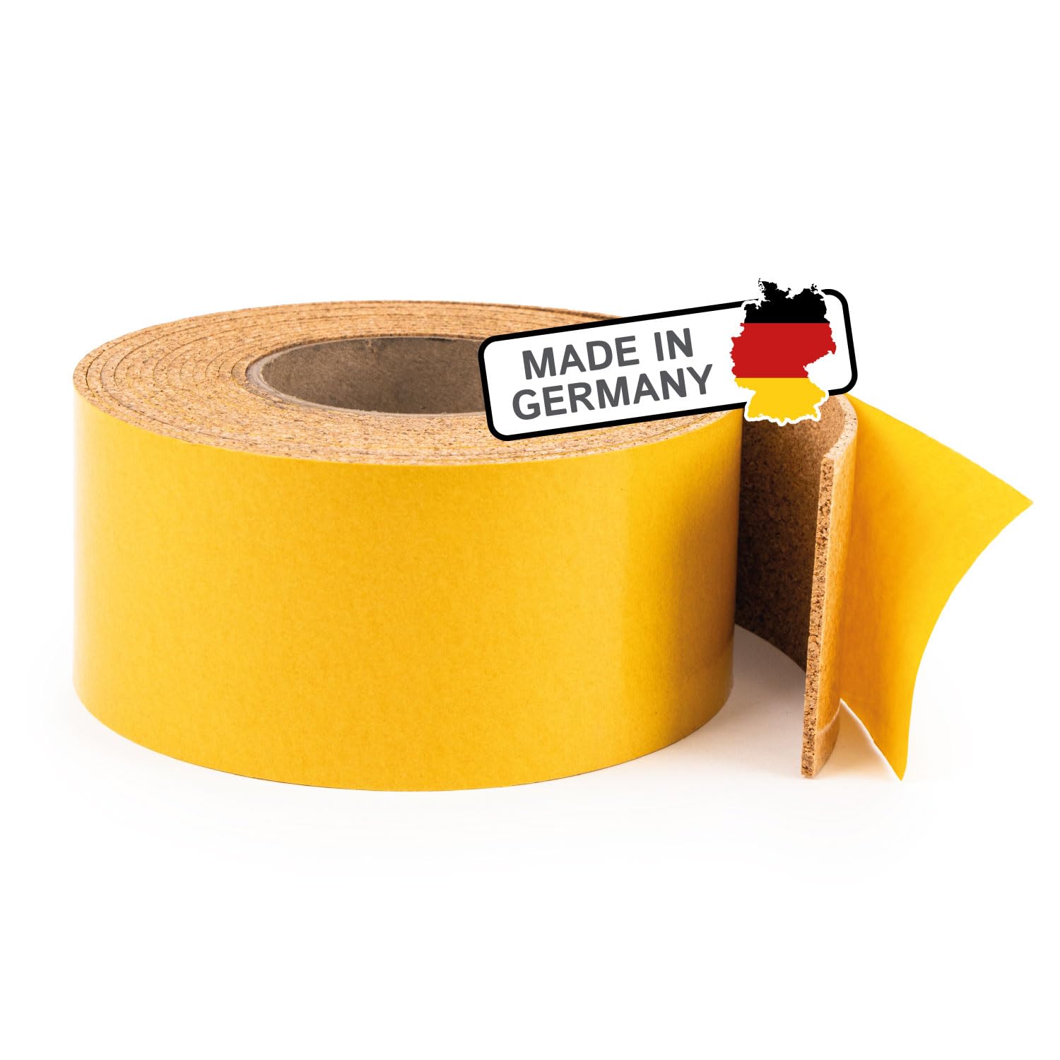 Cleverbrand Sughero, Foglio du Sughero, Pannello Sughero, Lunghezza 5 m, Larghezza 7,5 cm, Spessore 3 mm, Nastro di Sughero Adesivo, Strisce di Sughero autoadesive – Made in Germany