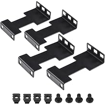 4 Pcs Server Rack Depth Extender, 1U Recessed Rack Extender Deep Mount Adapter Kit for Network Rack