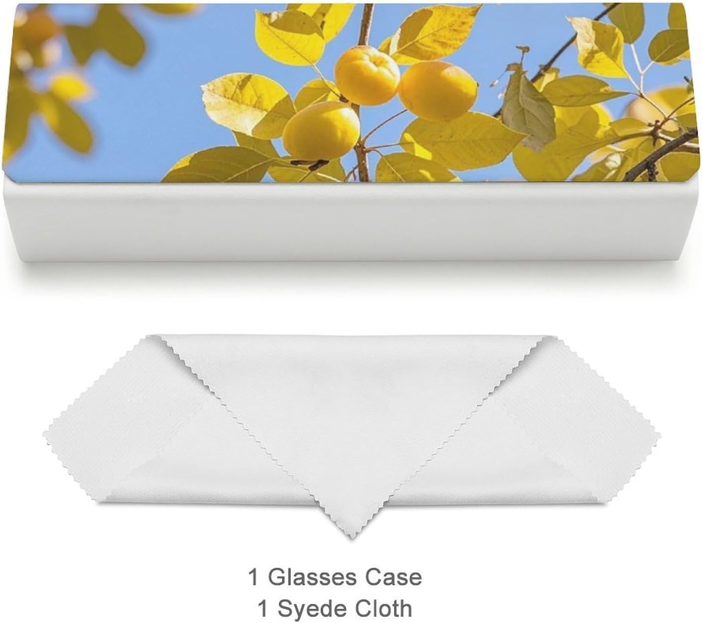 Lemon Tree Glasses Case Eyeglasses Case with Cleaning Cloth Premium Leather Spectacle Cases - Thoughtful Gift for Friends & Loved Ones image 3