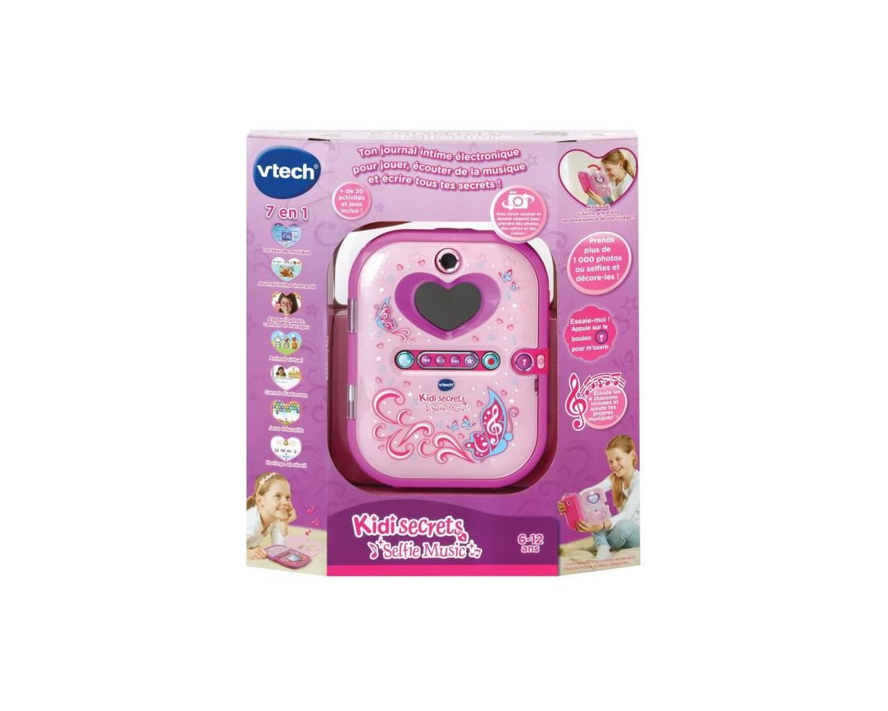 VTech Kidisecrets Selfie Music Rose, FTF68, Multicolore