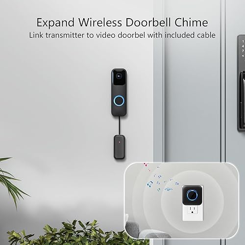 Miniatura 2 de BITIWEND Timbre inalámbrico para Blink - Compatible con timbre de video Blink y timbre de video Blink (2. generación) con transmisor con cable (1