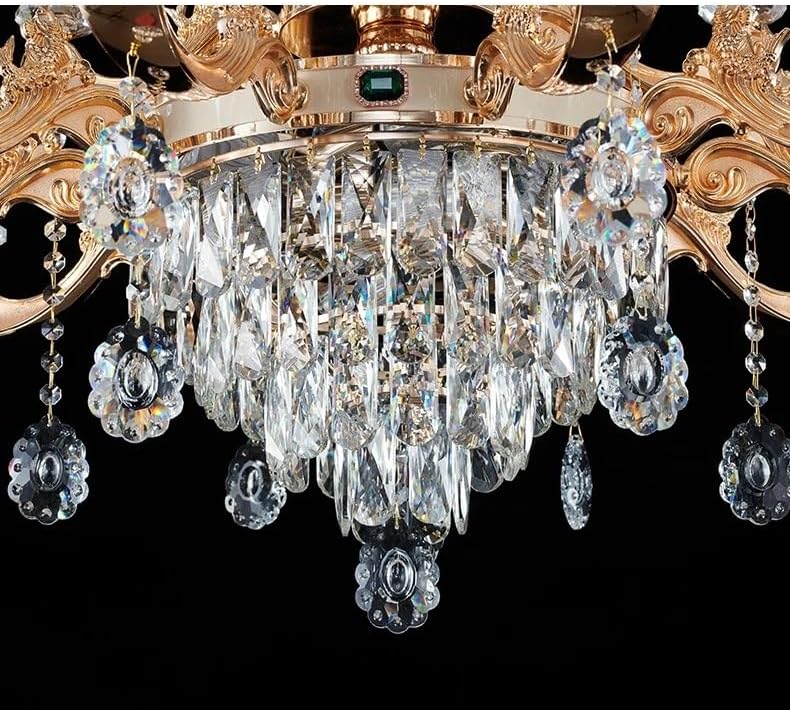 European Style Living Room Chandelier Atmospheric Jade Living Lamp Modern Bedroom Dining Room Candle Crystal Chandelier,luminaire