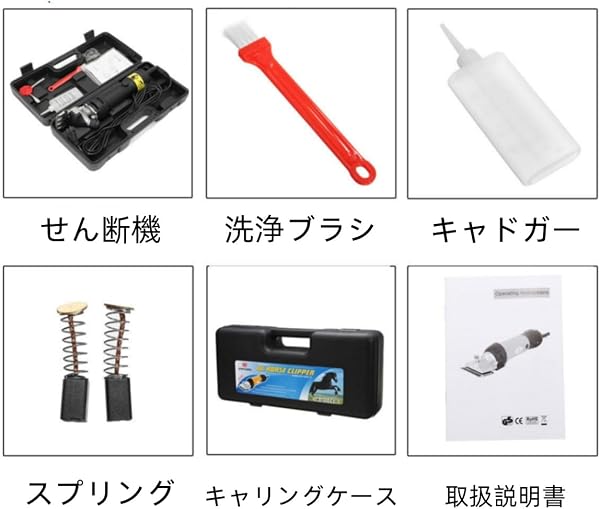 [Joxoilso] 家畜ヘアグルーミング 690W 110V 電動トリマー 馬山羊ポニー牛 大型厚肉コート犬用 6スピードヘビーデューティーファーム用剪断機 (ブラック) - 5
