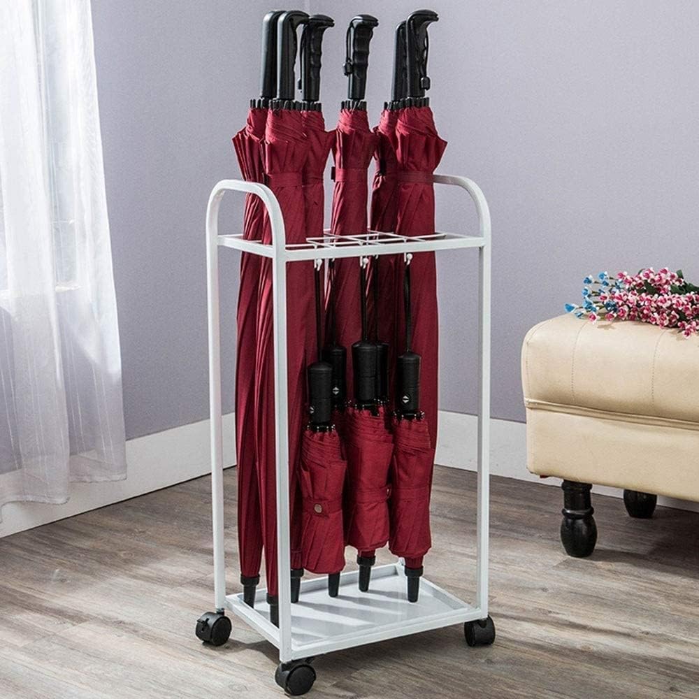 スリム傘立て - 安定性抜群、着脱式水受け皿、折り畳み傘用フック スリム傘立て - 安定性 着脱式水受け皿、折り畳み傘用フック スリム傘