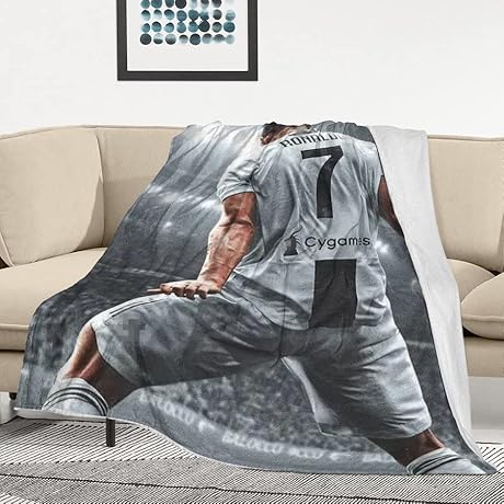 Football Stars Cristiano Ronaldo Blanket Plush Throw Size Blanket