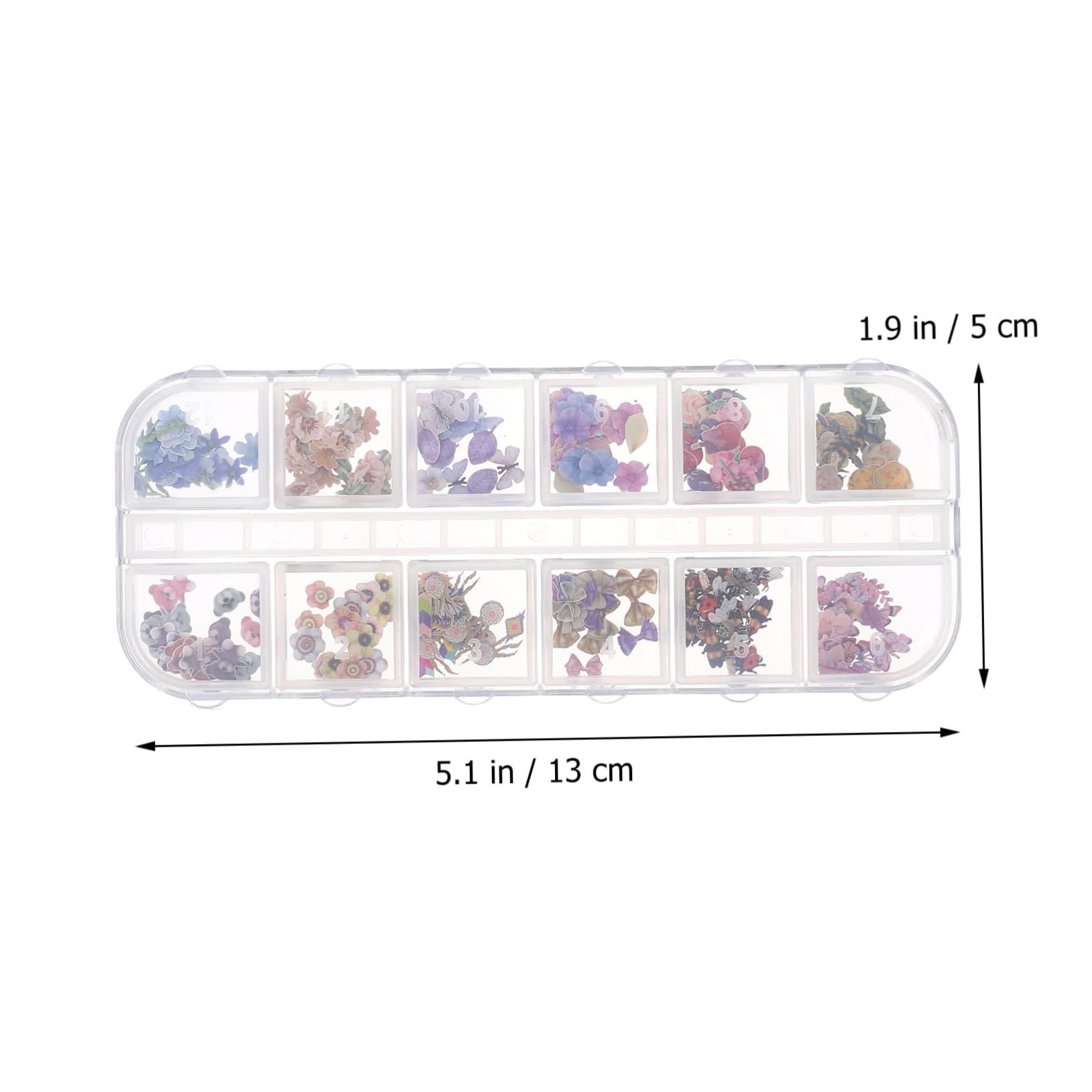 2 Series Pegatinas De Flores Margarita Para Uñas Decoración De Manicura De Madera De Cajas De Adornos Para Nail Art Para Diy Y Profesional 4 Cajas*2