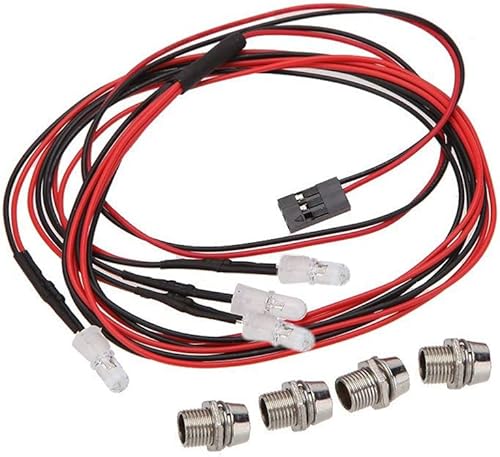Miniatura 4 de ShareGoo Kit de 4 luces LED para faros traseros, accesorios compatibles con Traxxas HSP Tamiya Redcat RC4WD Axial SCX10 RC Car Truck Tank Crawler (2