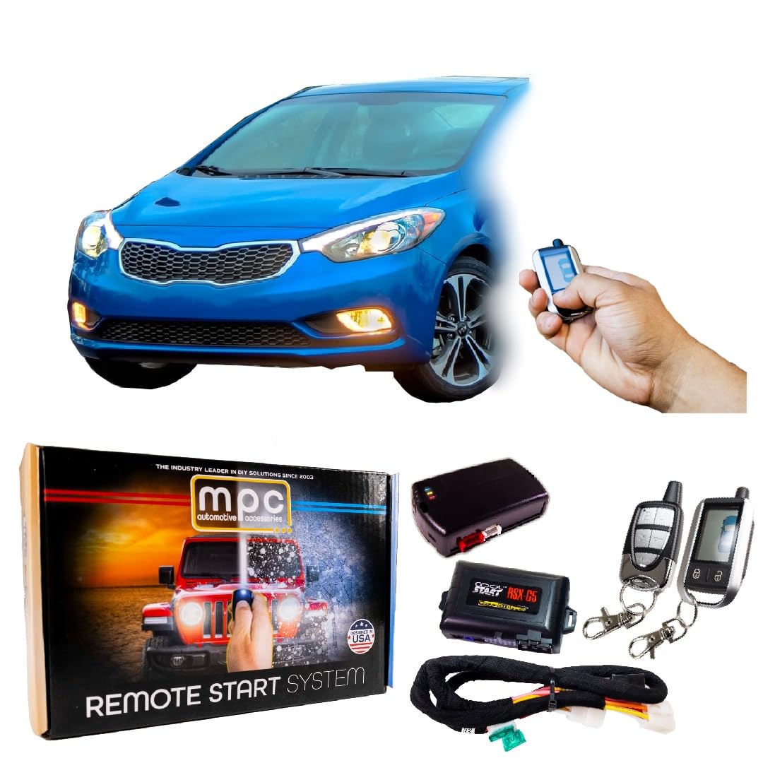 MPC Complete 2-Way LCD Remote Start Keyless Entry Kit w/T-Harness for 2014-2016 Kia Forte - Firmware Preloaded