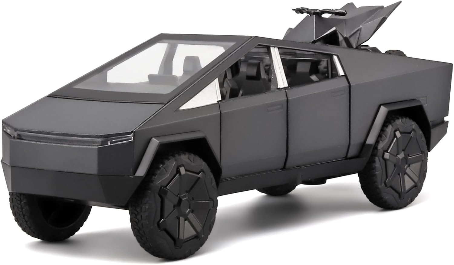 Tesla Cyber Truck Redbull 1:32 Model Car Exclusive Pull Back Metal Toy car with Openable Doors & Light Music Best Gifts Toys Kids (1:32 Tesla - Black)