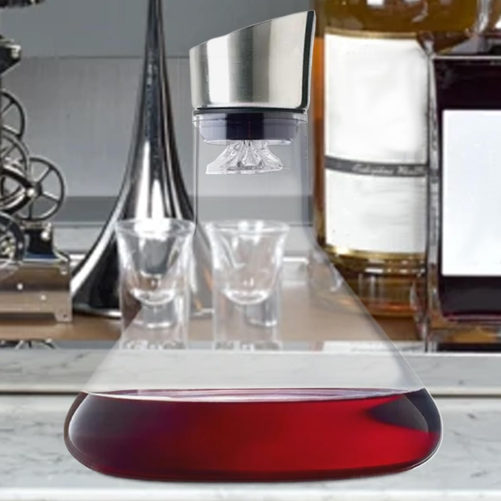 Decantador de vino – Gran respiradero y dispensador de vidrio de 1500 ml