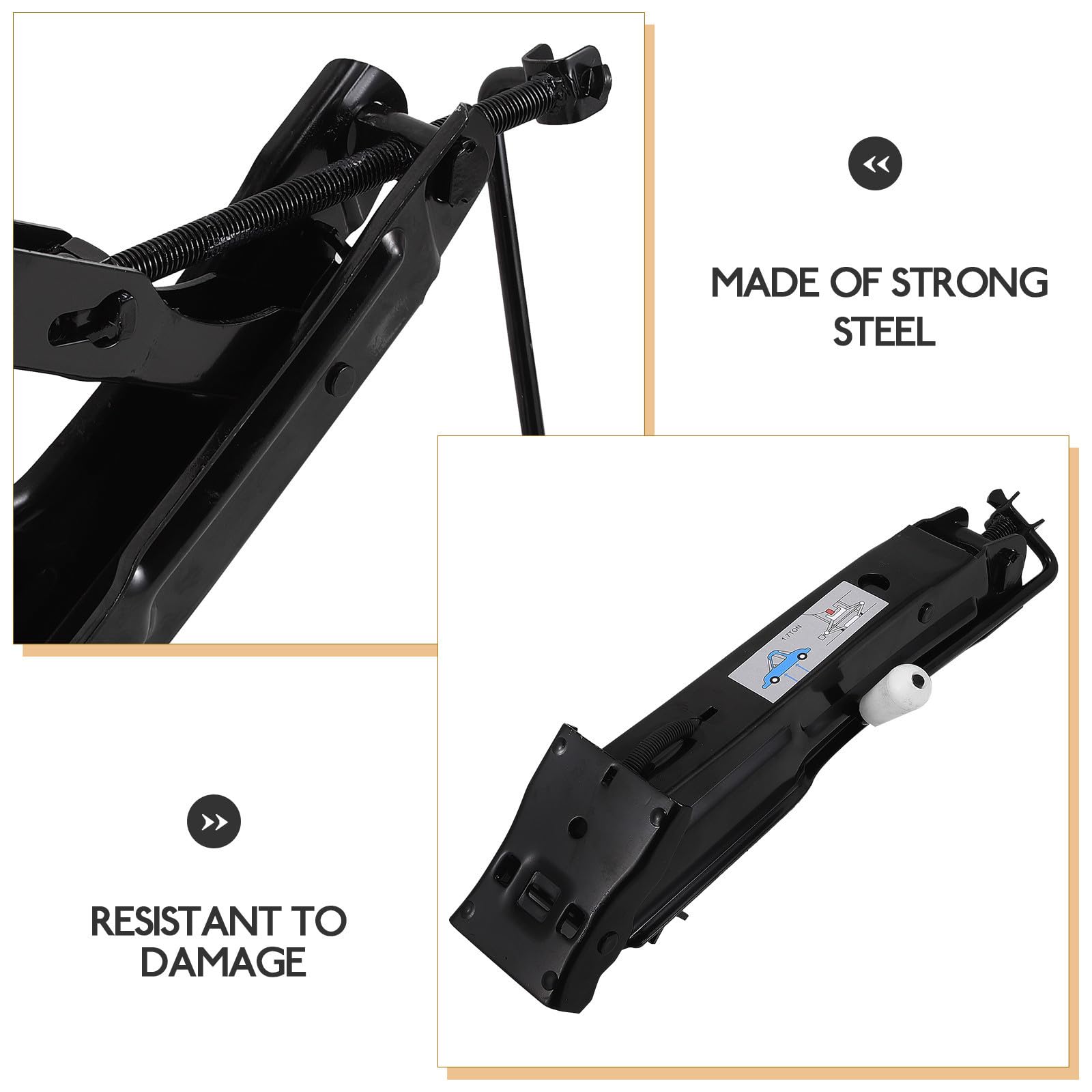 Cric Manuel de Voiture Z 1,7 T en Acier, Levage Stable Portable
