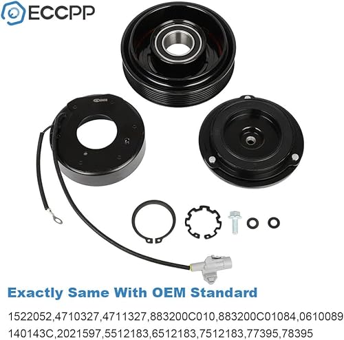 Vista 84 de ECCPP Embrague del compresor del A/C 1997-2001 apto para Ford E-150 E-250 E-350 E-450 AC Compresor Embrague Kit de Ensamblaje de Embrague Conjunto