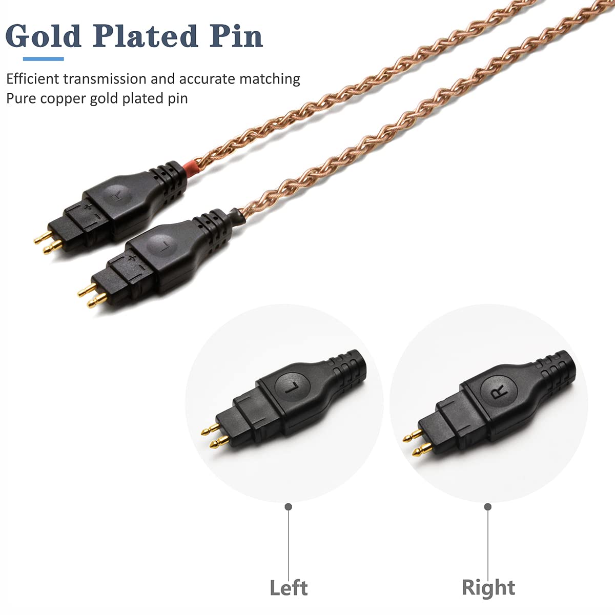 6N Single Crystal Copper Upgrade Headphone Cable 4.4mm/2.5mm/4Pin XLR Balance Headphone Upgrade Cable for SENNHEISER HD600 HD650 HD660S HD660S2(4.4mm Plug)