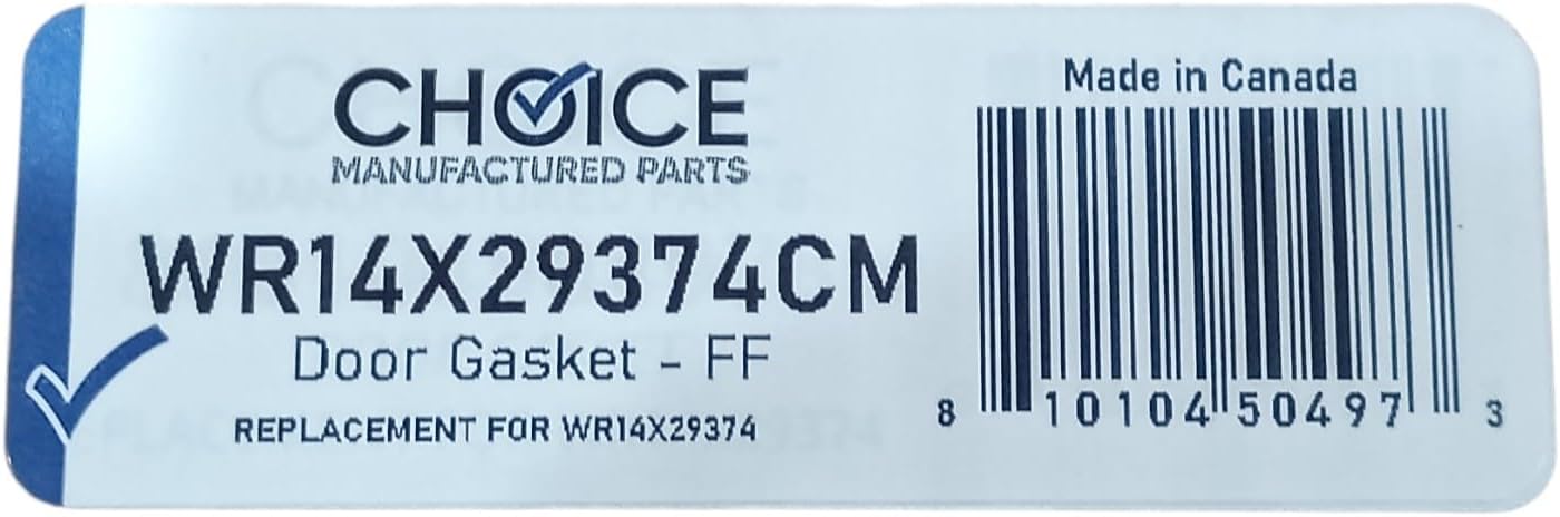Refrigerator Door Gasket fits General Electric AP6328756 PS12298194 WR14X29374