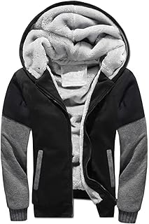 Sponsored You’re seeing this ad based on the product’s relevance to your search query.Learn more about this advertisement VSUSN Men's Hoodie with Zip, Hoodie with Fleece Lining, Winter Warm Hooded Jacket, Teddy Lined Fleece Jacket, Plus Thick Sweat Jacket with Hood