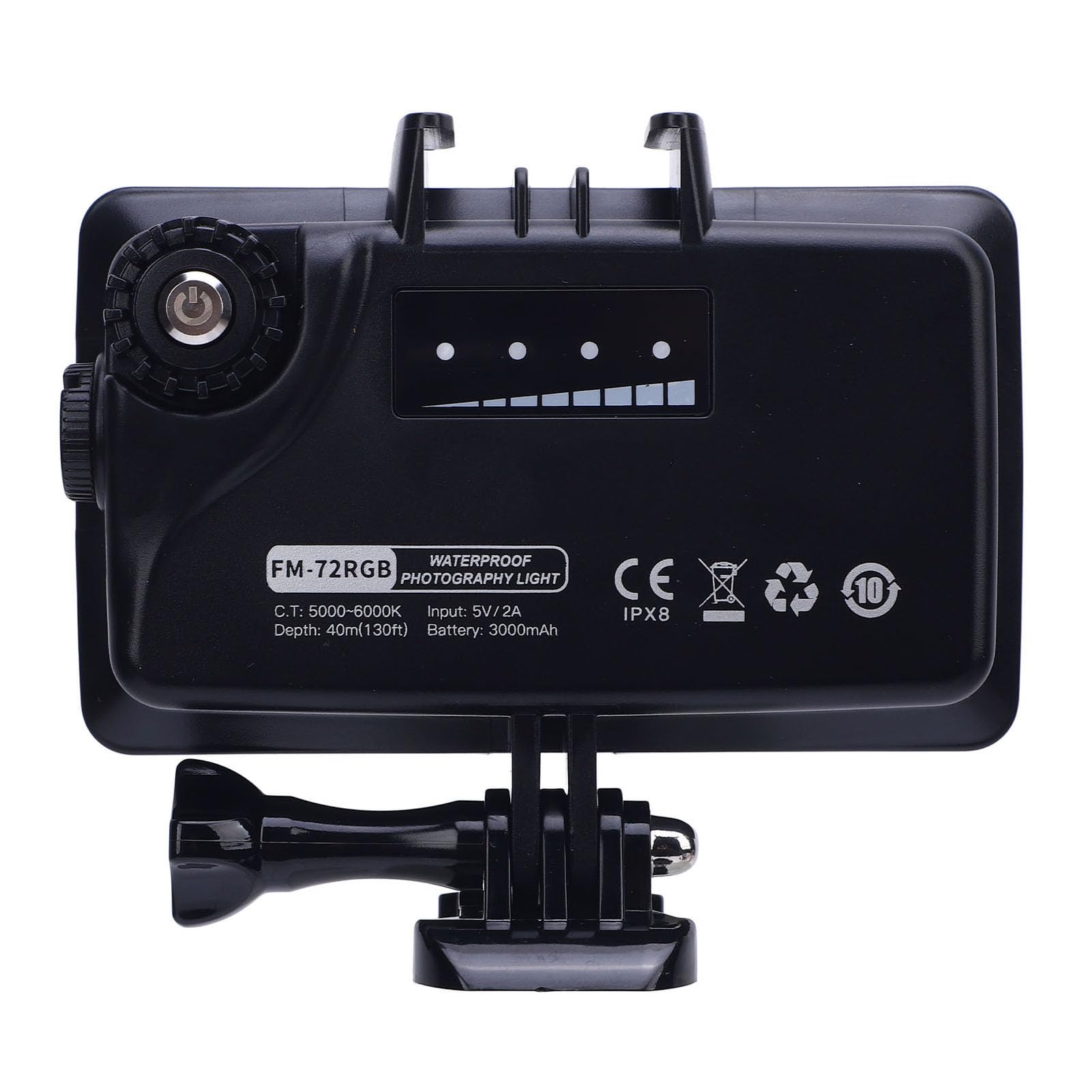 Generic Luce Video Subacquea Vibrante LED RGB Luce di Riempimento per Immersione da 40 M per Fotografia 5000-6000K