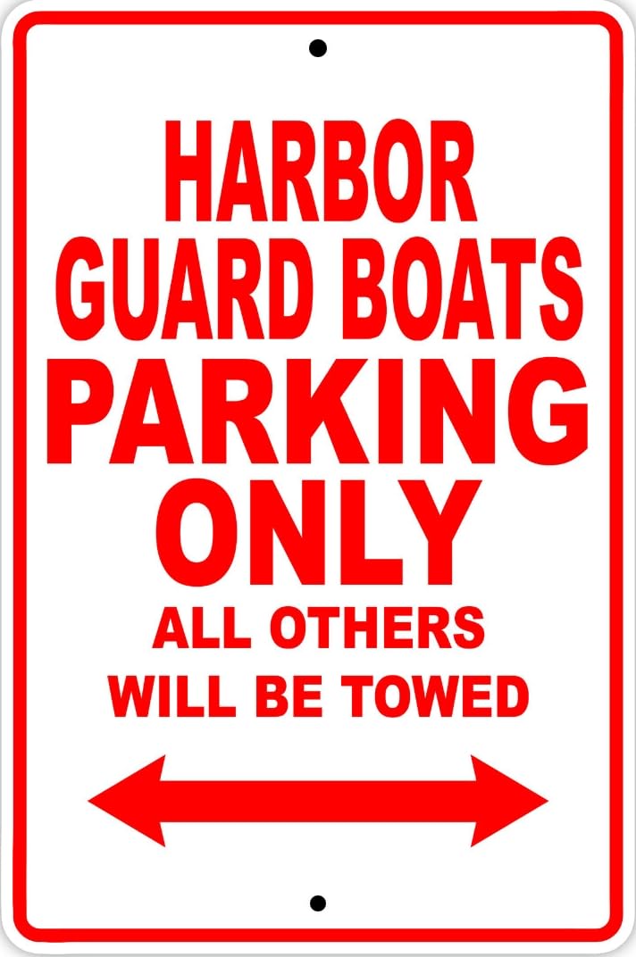 Harbor Guard Boats Parking Only Decor Novelty Notice Metal Sign