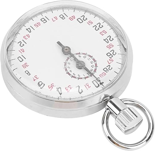Miniatura 3 de J12001 Cronómetro mecánico redondo - Temporizador de cronógrafo deportivo para correr y enseñar física