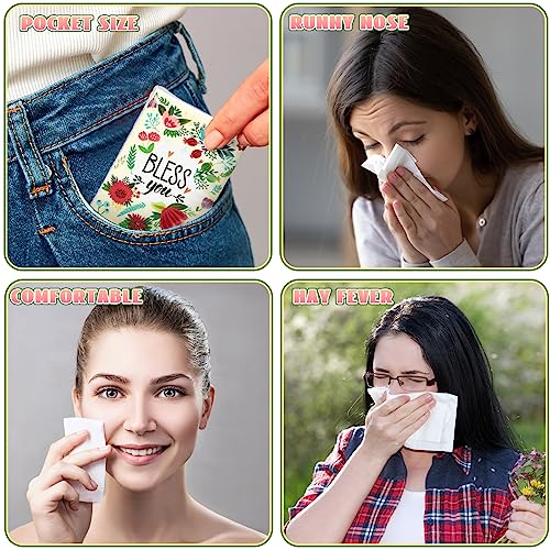 Image of 50 Pack Christian Pocket Tissues Gifts Bulk Bible Verse Travel Packs Bulk 500 Sheet Small Tissues Pocket Packs 3 Ply Mini Travel Size Individual Religious Party Favor