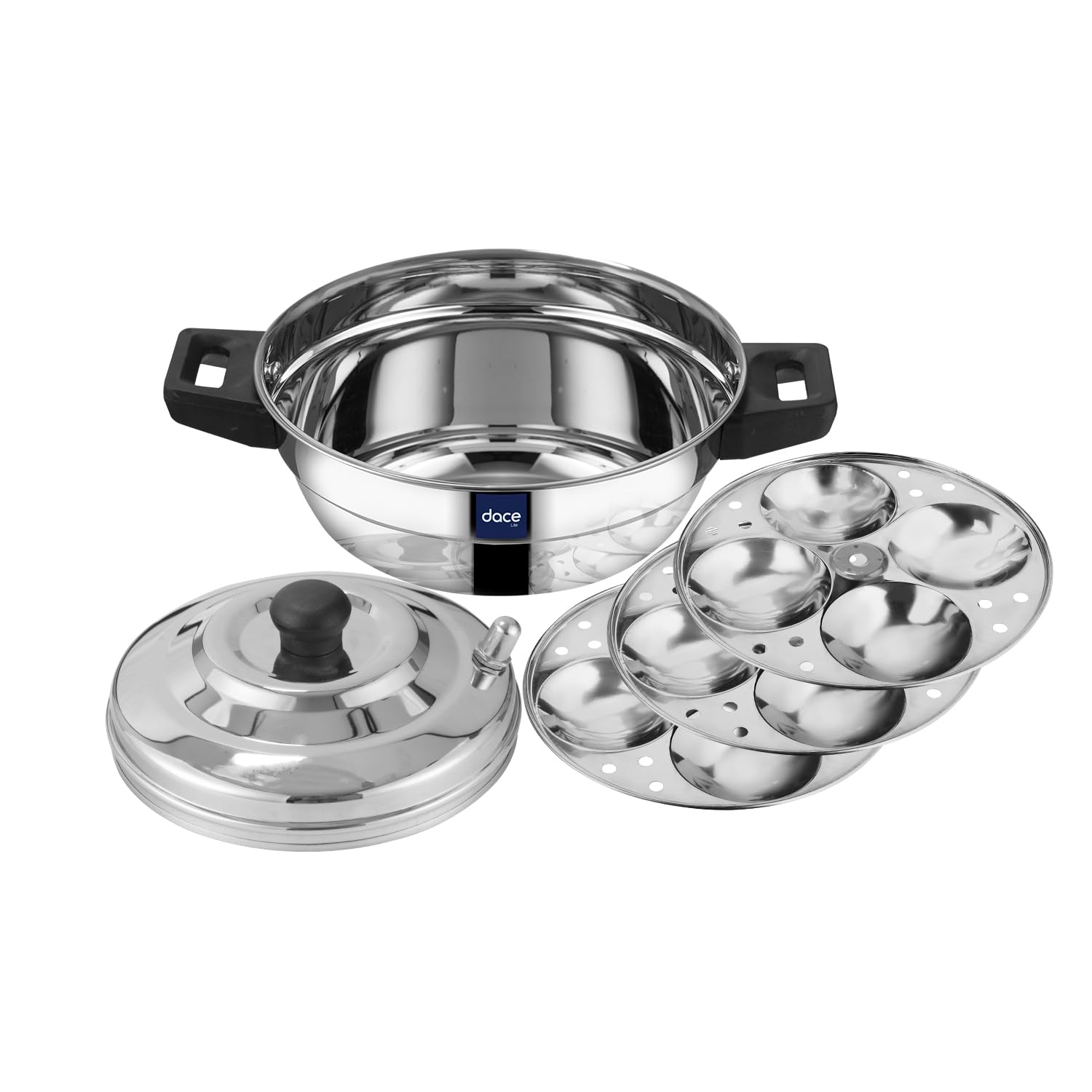 See full amazon price history chart for DACE Lite 3 Plate Ss Idli Cooker With Whistle Indicator | Idli Cooker Stainless Steel Pot Steamer| Steel Idli Maker With Silver Lid- 3 Plates- 12 Idlies, 0.5 Litre DACE Lite 3 Plate Ss Idli Cooker With Whistle Indicator | Idli Cooker Stainless Steel Pot Steamer| Steel Idli Maker With Silver Lid- 3 Plates- 12 Idlies, 0.5 Litre (B0CH3N2X37) Amazon Price History, Amazon Price Tracker