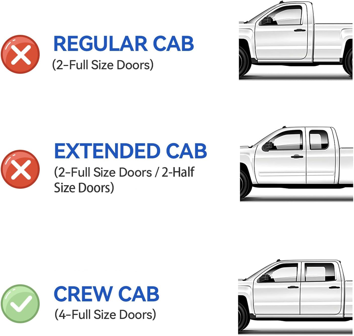 Window Visors Rain Guards for 2019-2026 Chevy Silverado/GMC Sierra 1500 Crew Cab, Out-Channel Window Vent Wind Deflectors Visors Shades for 20-26 Silverado/Sierra 2500HD 3500HD Crew Cab