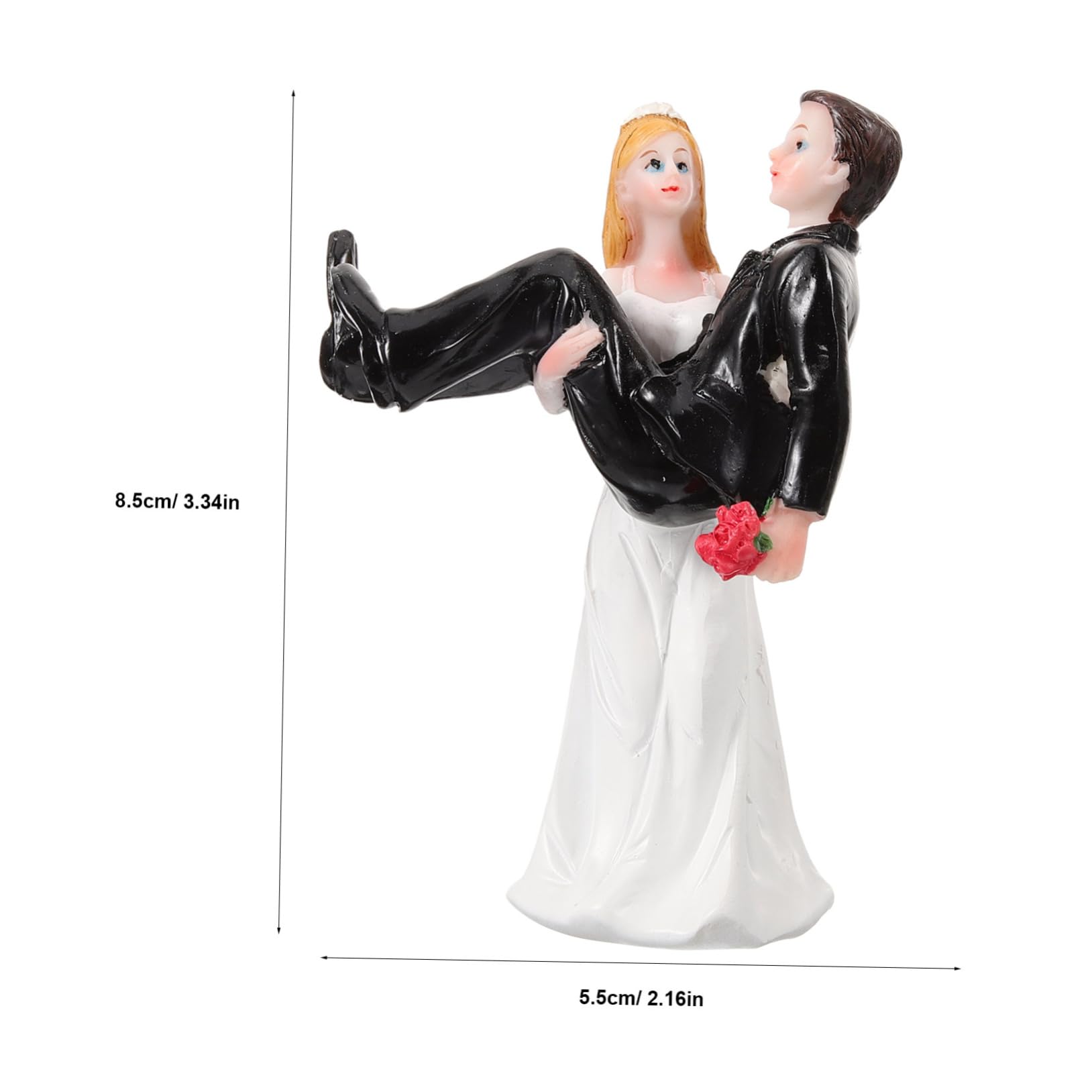 TOPBATHY 2st Kunsthandwerkliche Ornamente Aus Kunstharz Hochzeitsfigur Tortenaufleger Für Die Hochzeit Hochzeitsskulptur Figur Verzierung Für Braut Und Bräutigam Wohnzimmer Paarmodell Weiß