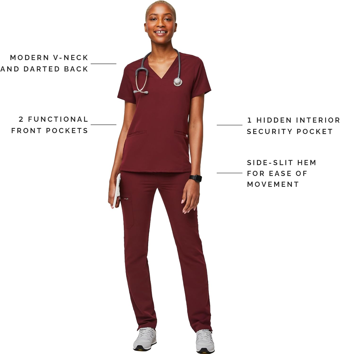FIGS Casma Scrub Top for Women — Classic Fit, 3 Pockets, Four-Way Stretch, Anti-Wrinkle - Image 3