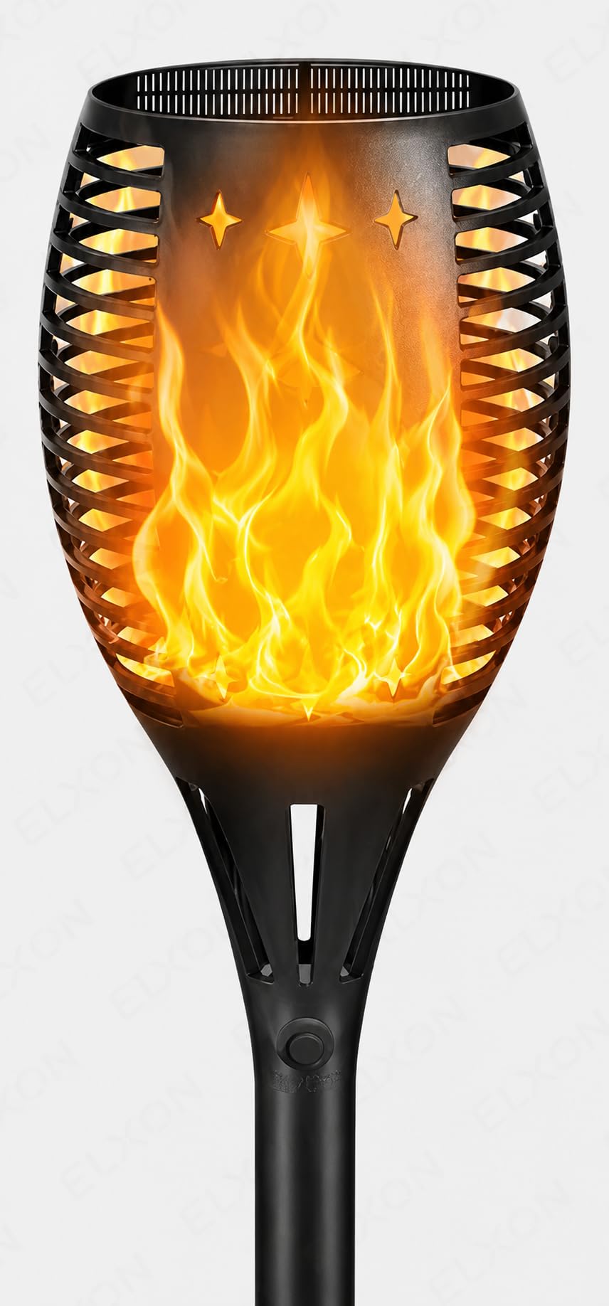 Solar Light for Outdoor Waterproof | Solar Fire Mashaal Flame Torch 96 LED 2200 mAh Battery Lantern | Auto On/Off Outdoor Garden Light for Patio, Pathway, Yard | Flickering Flames | Pack of 1-image-5