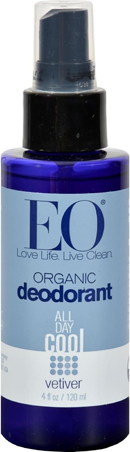 EO Brands Products Organic Deodorant Spray Vetiver 4 oz (Pack of 3)
