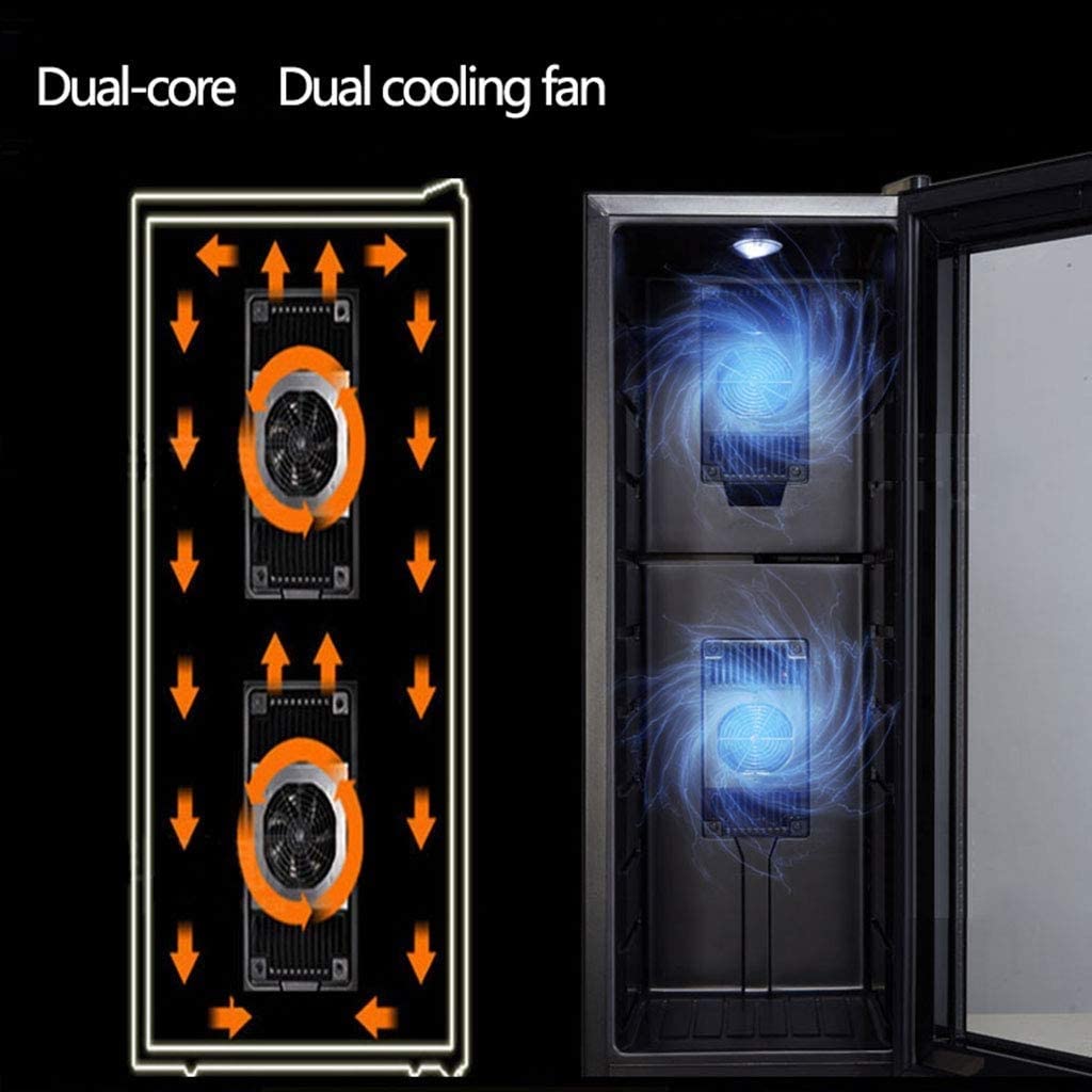 Ljlzxpbus 30 Bottle Wine Cooler Thermoelectric Stainless-Steel Fridge For Red Or White, Digital Display, Reversible Glass Door on Fridge.com - View 6
