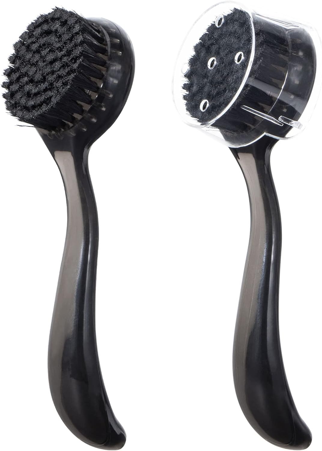 2 Pcs Large Facial Cleansing Brush Charcoal Bristles Black, Ooloveminso Manual Face Brushes for Deep Cleansing and Exfoliating Pores, Face Scrubber to Massage, Makeup Remove and Skin Care-Clear Black 2 Pcs Large Facial Cleansing Brush Charcoal Bristles Black, Ooloveminso Manual Face Brushes for Deep Cleansing and Exfoliating Pores, Face Scrubber to Massage, Makeup Remove and Skin Care-Clear Black