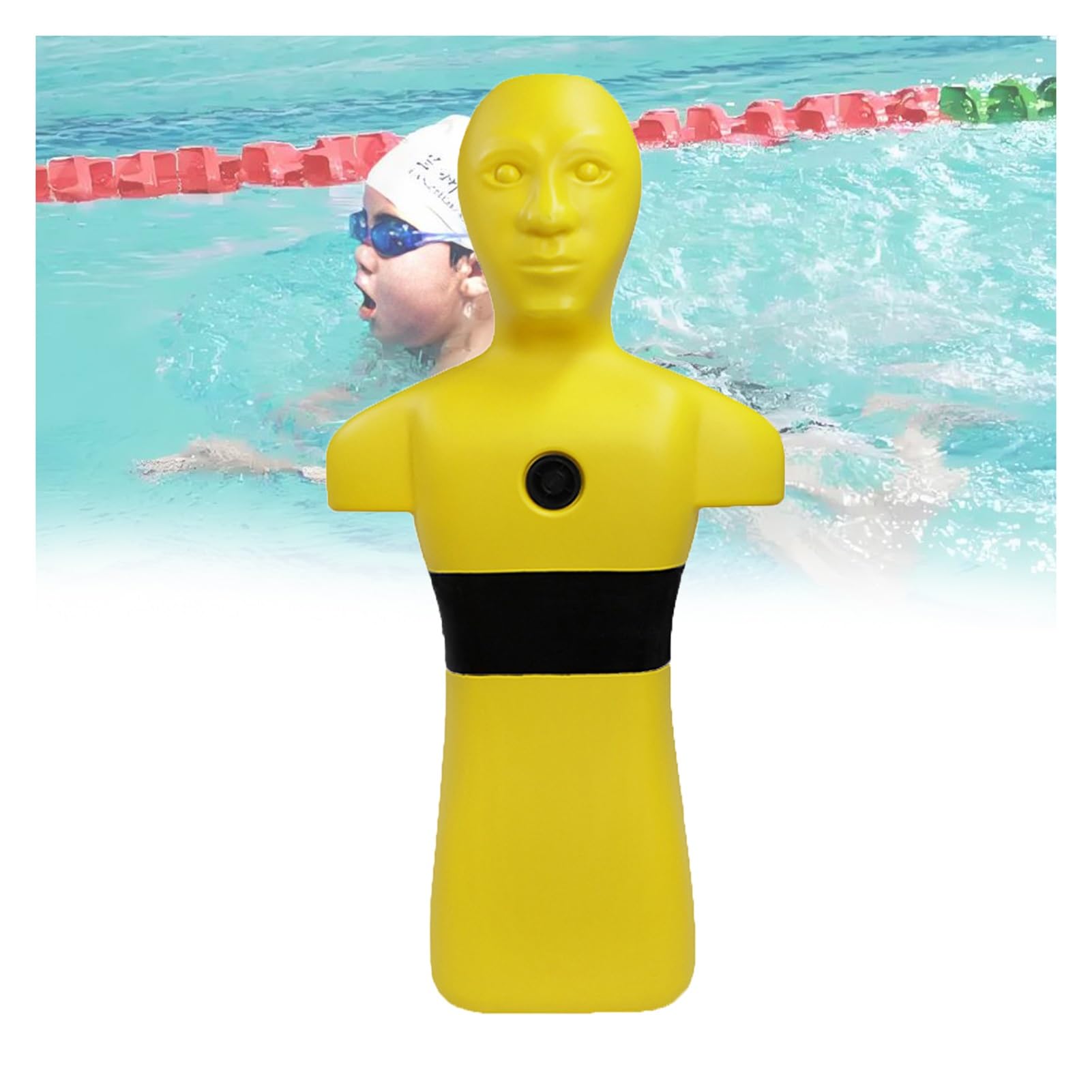 Chupete de rescate acuático y equipo de entrenamiento en piscina con orificios