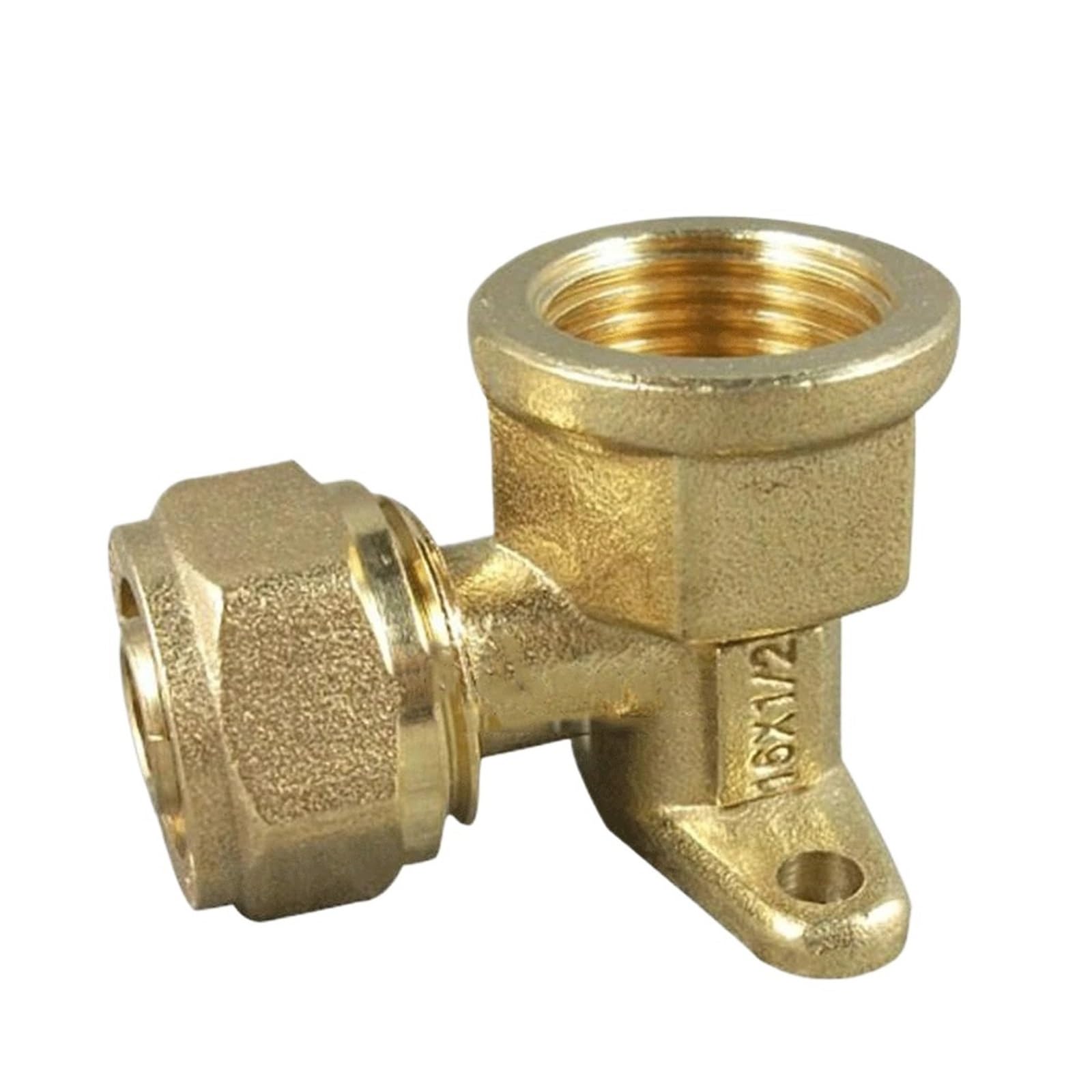 Icxlpmc Women's One Color Brass Nickelage 1/2" Bspp Thread With Base Elbow Pex Pipe 1216/1620 Fitting Aluminum Pipe Fittings(1620)