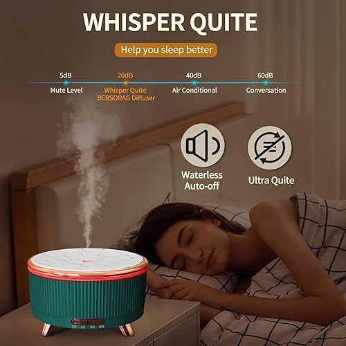 Miniatura 7 de Difusores para aceites esenciales para habitación grande de 16.9 fl oz, difusor de aromaterapia para oficina en casa con control remoto, 7 luces