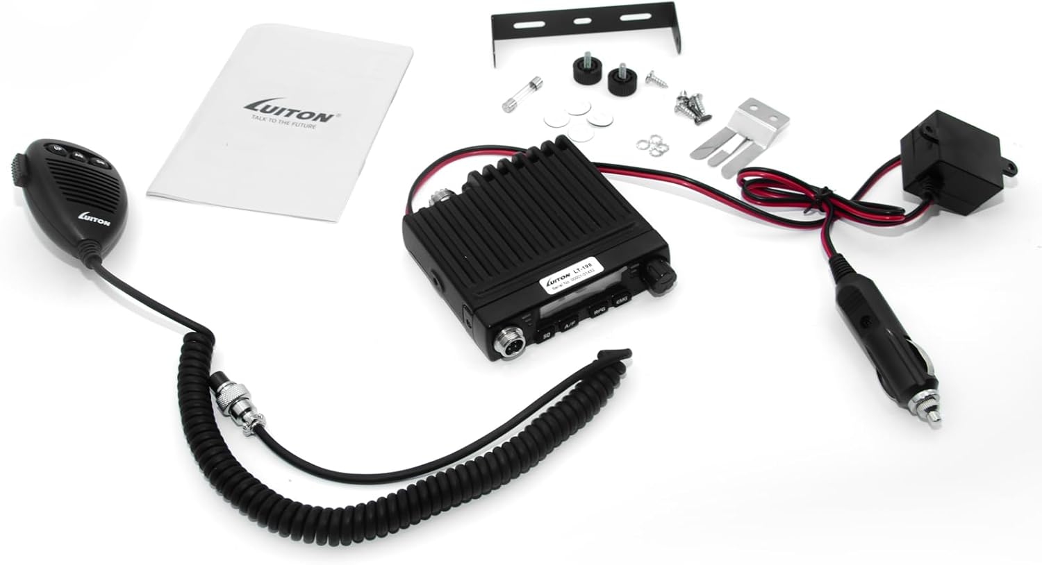 Mini Small CB Radio LT-198 Compact Design with External Speaker Jack,VOX Function Easy to Read LCD Display Compatible with 12-24V Voltage