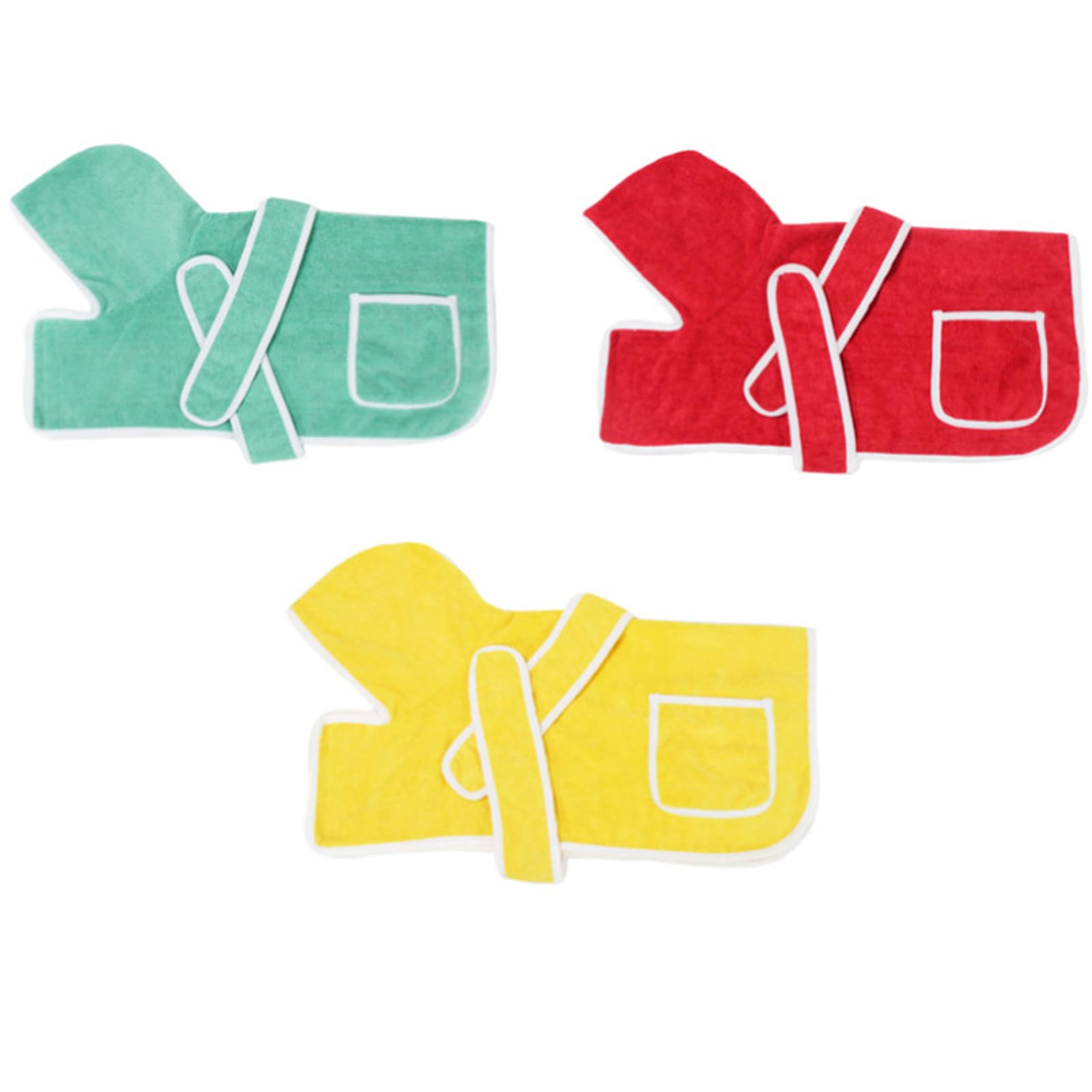 Peignoir pour Animaux De Compagnie Serviette en Microfibre Portable Autocollant Magique Réglable Séchage Rapide Super Absorbant pour Chien Et Chat,Rouge,M