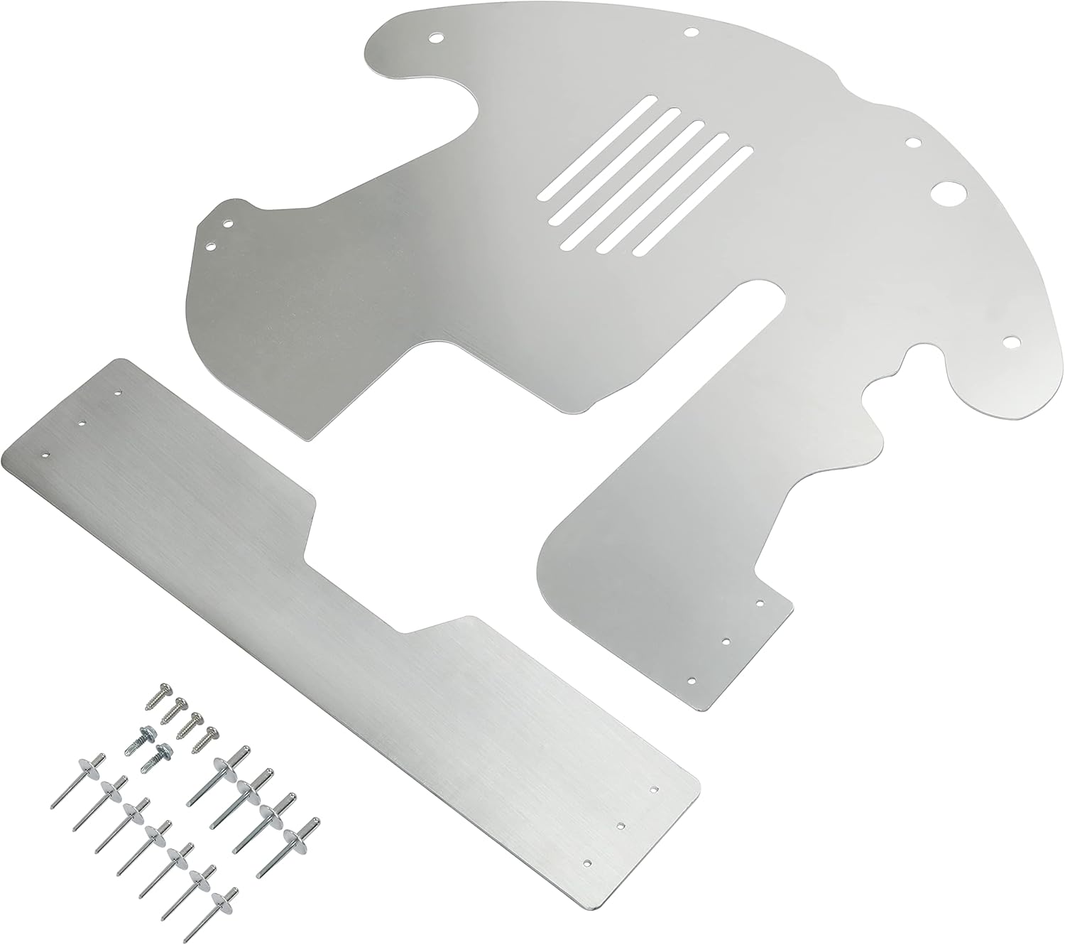 ALMULOO Catalytic Converter Protector Shield Compatible with 2010-2015 Toyota Prius Aluminium Silvery Anti-theft Security