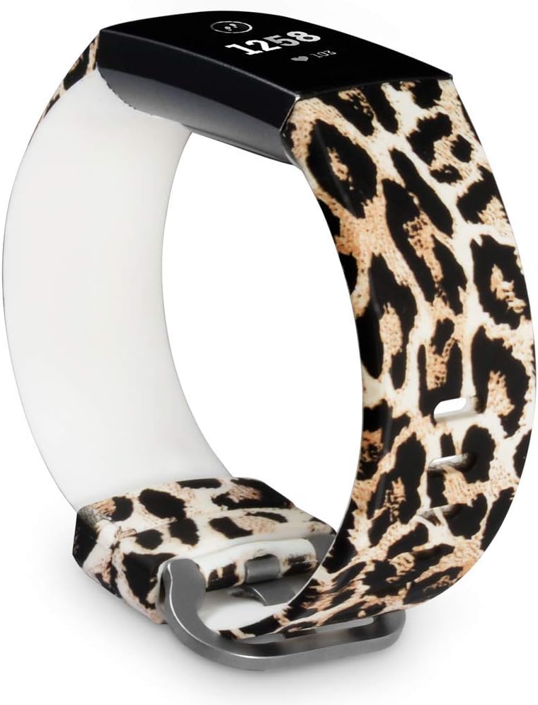 allbingo Cute Bands Compatible with Fitbit Charge 3 & Charge 3 SE, Women Men Floral Replacement Strap Accessories Wristband Small Large for Fitbit Charge 3