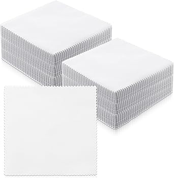 100 Pack 5-inch Cotton Fabric Squares, 5″ Precut Cotton Fabric Squares, Solids White Charm Pack, White